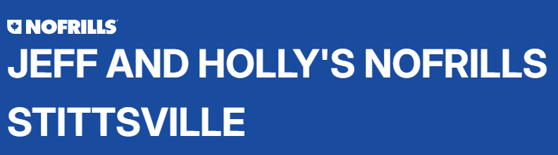 Jeff and Holly's Nofrills Stittsville Logo